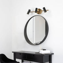 Floeice 3-Light Black and Brass LED Vanity Light