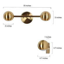 Stellevernic 2-Light Brass LED Vanity Light