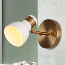 Elinkarce 1-Light Modern White and Gold Spot-Light Wall Sconces