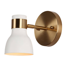 Elinkarce 1-Light Modern White and Gold Spot-Light Wall Sconces