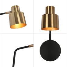 Currabipy 1-Light Modern Black and Gold Armed Wall Sconces