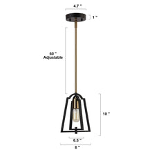 Spinaphine 1-Light Mini Black Modern Pendant Light Fixtures