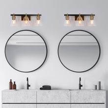 Temtocaxy 3-Light Black and Brass Vanity Light