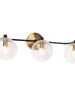 Vellichor 3-Light Black and Brass Vanity Light