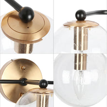 Vellichor 3-Light Black and Brass Vanity Light