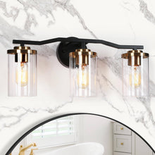 Carrots 3-Light Black and Brass Vanity Light