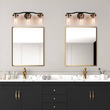 Carrots 3-Light Black and Brass Vanity Light