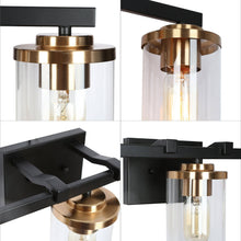 Mysticulinary 3-Light Black and Brass Vanity Light