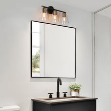 Aurelienne 3-Light Black and Brass Vanity Light