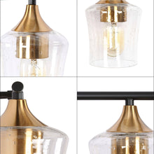 Druggiming 4-Light Black and Brass Vanity Light