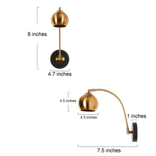 Semerisy 1-Light Modern Modern Black and Gold Armed Wall Sconces