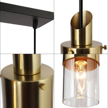 Iphigenia 5-Light 28-in Black&Brass Modern Cluster Kitchen Island Light