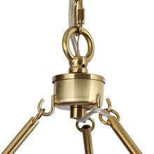 Iphigenia 5-Light 26"Modern Brass Cylinder Chandelier, Wagon Wheel