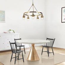 Iphigenia 5-Light 26"Modern Brass Cylinder Chandelier, Wagon Wheel