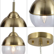 Pamtonodo 1-Light Mini Brass Modern Pendant Light Fixtures