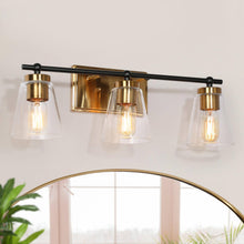 Alumbrar 3-Light Black and Brass Vanity Light