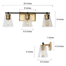 Alumbrar 3-Light Black and Brass Vanity Light