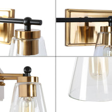 Alumbrar 3-Light Black and Brass Vanity Light