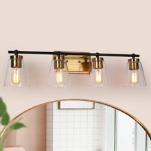 Alumbrar 4-Light Black and Brass Vanity Light