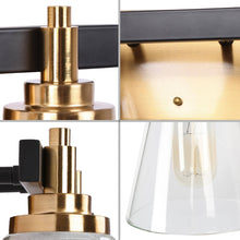 Temtocaxy 2-Light Black and Brass Vanity Light