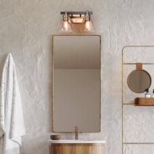 Temtocaxy 2-Light Black and Brass Vanity Light