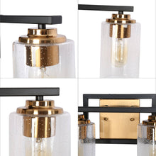 Hormosira 4-Light Black and Brass Vanity Light