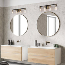 Hormosira 4-Light Black and Brass Vanity Light