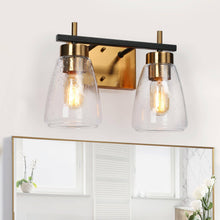 Rhododendron 4-Light Black and Brass Vanity Light