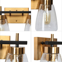 Rhododendron 4-Light Black and Brass Vanity Light