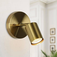 Serrulata 1-Light Modern Gold Cylinder Wall Sconces