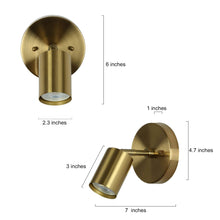 Serrulata 1-Light Modern Gold Cylinder Wall Sconces