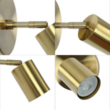 Serrulata 1-Light Modern Gold Cylinder Wall Sconces