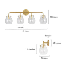 Octopetala 4-Light Gold Vanity Light