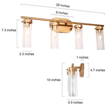 Savannah 4-Light Gold Vanity Light