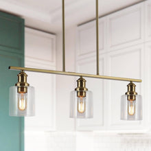 Arlimutike 3-Light 30-in Brass Modern Linear Kitchen Island Light