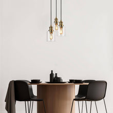 Arlimutike 3-Light 11.5" Modern Black Chandelier, Cluster Cylinder