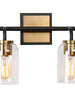 Ephedra 2-Light Black and Brass Vanity Light