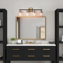 Ephedra 4-Light Black and Brass Vanity Light