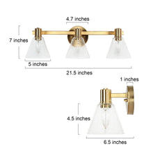 Amaduz 3-Light Brass Vanity Light