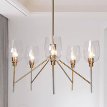 Fupotoss 5-Light 24.5" Modern Gold Chandelier, Radial