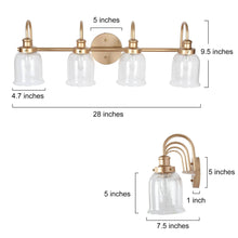 Rhiannon 4-Light Gold Vanity Light