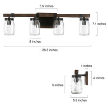 Amthyis 4-Light Rust Vanity Light