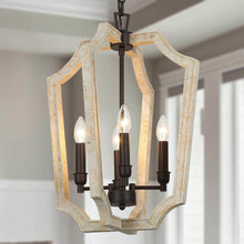 Integrifolia 4-Light Small Wood Chandelier