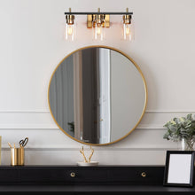 Broccoli 3-Light Black and Brass Vanity Light