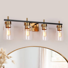 Broccoli 4-Light Black and Brass Vanity Light