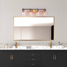 Broccoli 4-Light Black and Brass Vanity Light