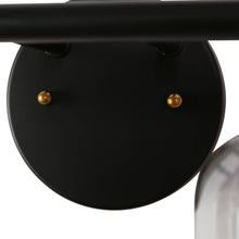 Chayote 2-Light Black and Brass Vanity Light