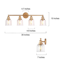 Hengrava 4-Light Gold Vanity Light