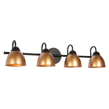 4-Light Black and Gold Vanity Light