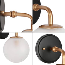 Cllenqy 1-Light Black and Gold Vanity Light